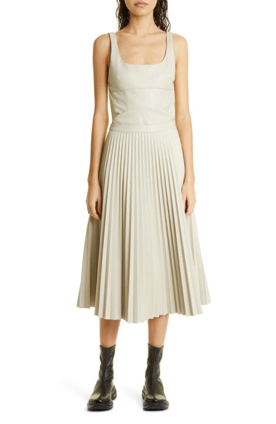 Shop Proenza Schouler White Label Pleated Faux Leather Skirt In Chalk