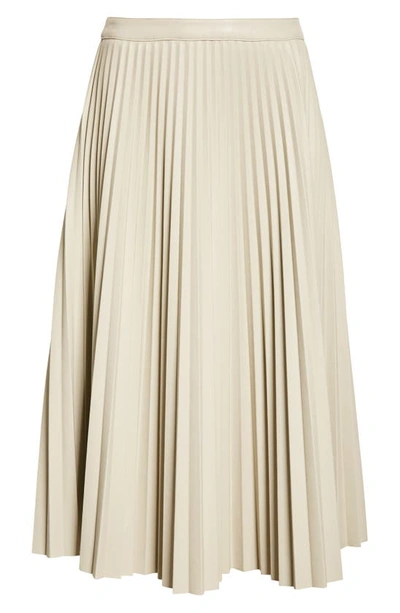 Shop Proenza Schouler White Label Pleated Faux Leather Skirt In Chalk