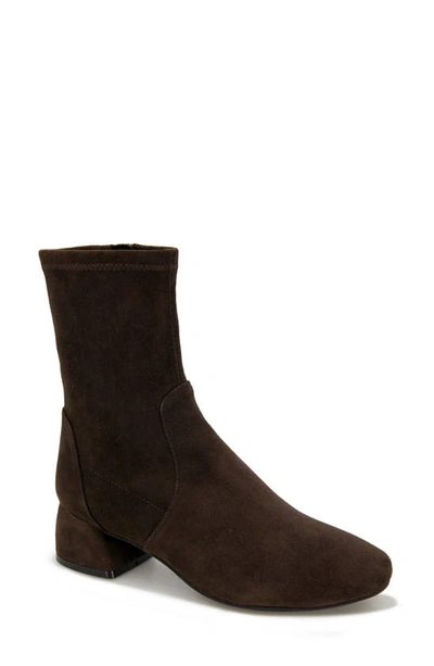 Gentle Souls By Kenneth Cole Emily Zip Bootie In Chocolate Suede