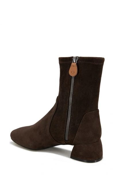 Gentle Souls By Kenneth Cole Emily Zip Bootie In Chocolate Suede