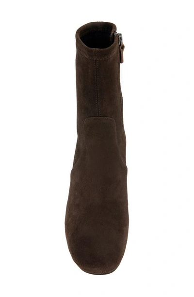 Shop Gentle Souls By Kenneth Cole Emily Zip Bootie In Chocolate Suede