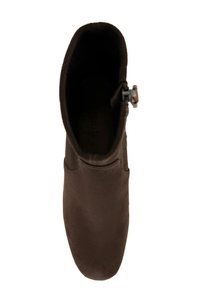 Gentle Souls By Kenneth Cole Emily Zip Bootie In Chocolate Suede