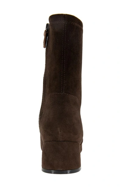 Gentle Souls By Kenneth Cole Emily Zip Bootie In Chocolate Suede