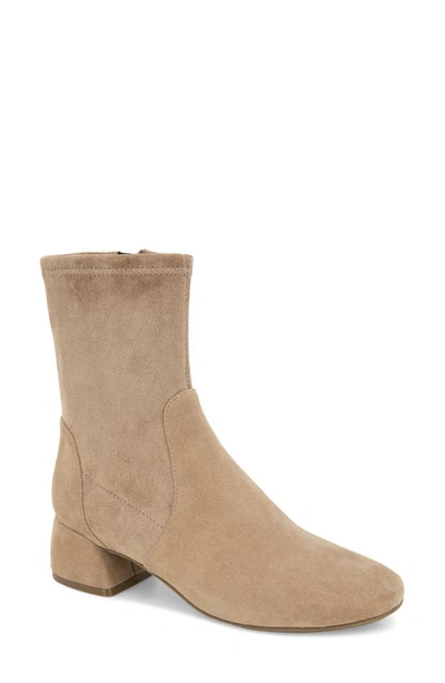 Gentle Souls By Kenneth Cole Emily Womens Suede Block Heel Booties In Mushroom Suede