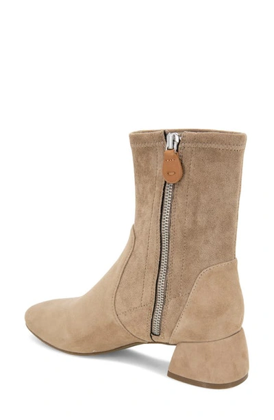 Gentle Souls By Kenneth Cole Emily Womens Suede Block Heel Booties In Mushroom Suede
