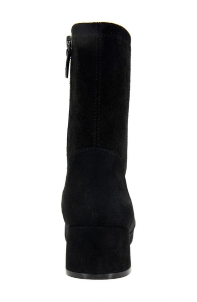 Gentle Souls By Kenneth Cole Emily Zip Bootie In Black Suede