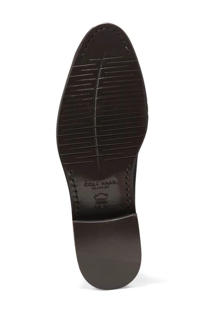 Shop Cole Haan Washington Grand Laser Plain Toe Wholecut Shoe In Navy Ink