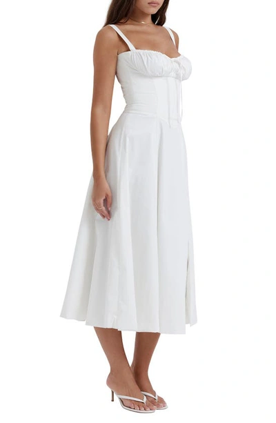 House Of Cb Carmen Bustier Sundress In White