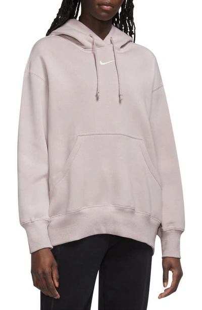 Shop Nike Sportswear Phoenix Oversize Fleece Hoodie In Pale Violet/ Sail