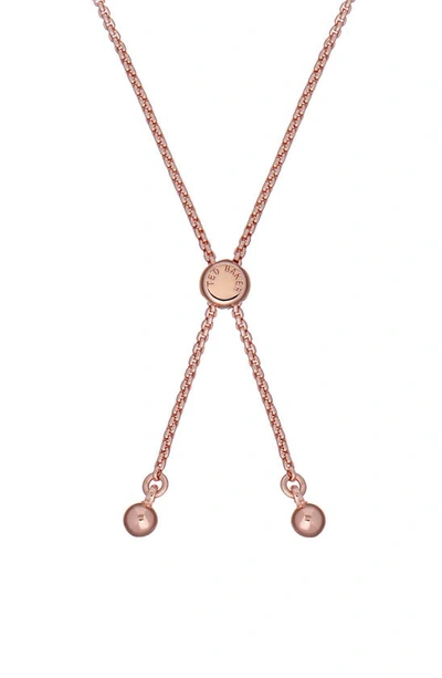 Shop Ted Baker Melrah Ombré Crystal Slider Bracelet In Rose Gold Tone Pnk Ombr Crys
