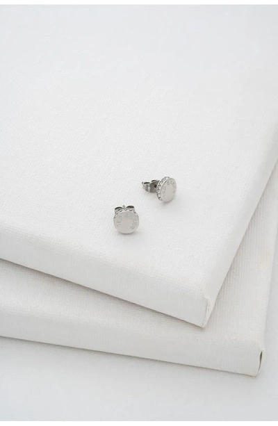 Shop Ted Baker Seesay Sparkle Dot Stud Earrings In Silver Tone Clear Crystal