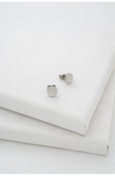 Ted Baker Seesay Sparkle Dot Stud Earrings In Silver Tone Clear Crystal