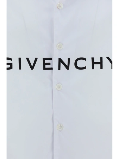 Shop Givenchy Boxy Fit Cotton Shirt With Logo