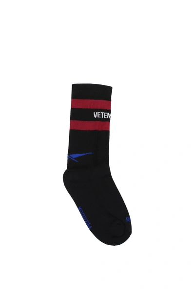 Shop Vetements Socks Cotton Black Red