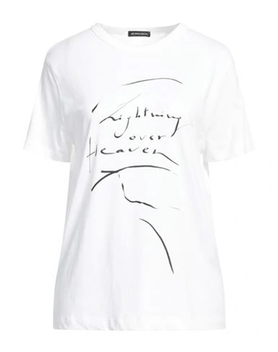 Shop Ann Demeulemeester Woman T-shirt White Size Xl Cotton
