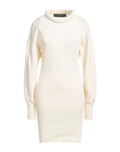 Shop Federica Tosi Woman Mini Dress Ivory Size 4 Virgin Wool, Cashmere In White