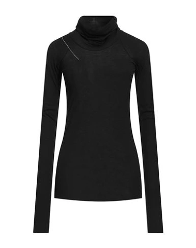 Marcandcram Woman T-shirt Black Size Xxs Tencel, Merino Wool In Black
