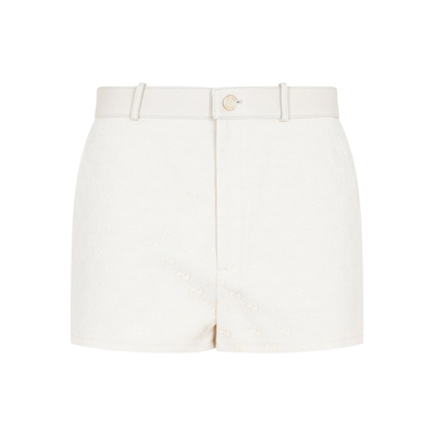 Shop Gucci Gg Shorts In White