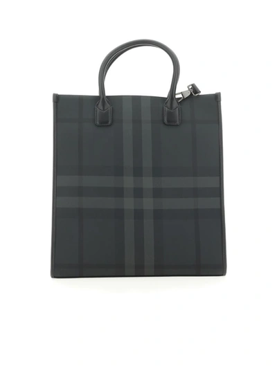 Shop Burberry Totes In Charcoal