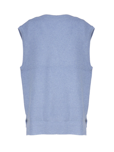 Shop Jw Anderson Vest With Sim Application In Sky Blue