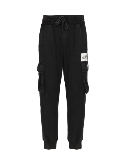 Shop Dolce & Gabbana Cargo Pants With Logo In Black