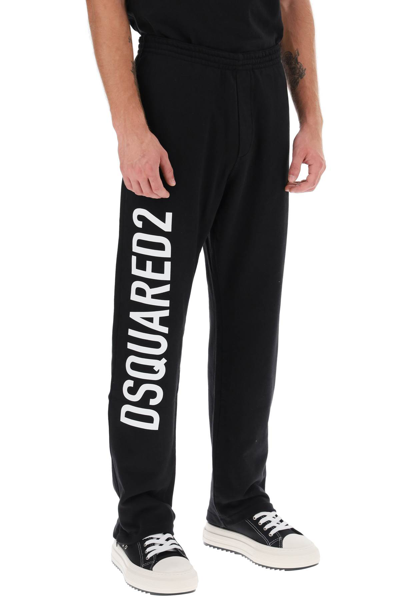 Shop Dsquared2 Logo Print Sweatpants In Black (black)