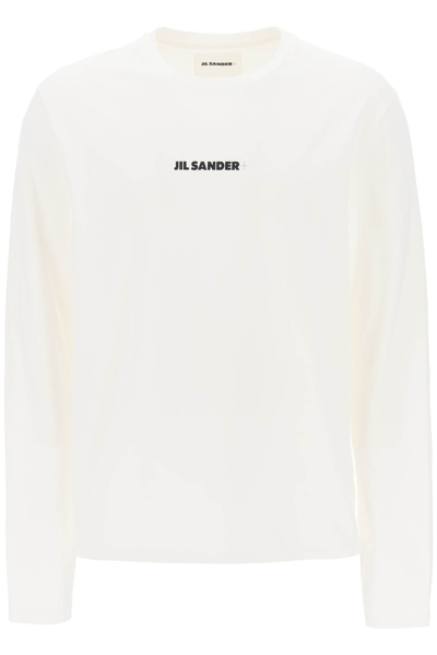 Shop Jil Sander Long Sleeve T-shirt In Porcelain