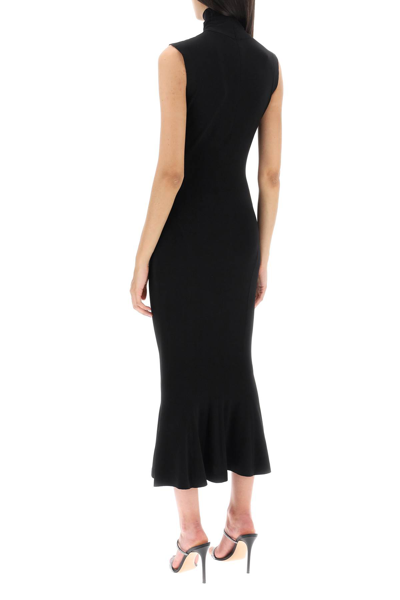 Shop Norma Kamali Sleeveless Fishtail Dress In Black (black)
