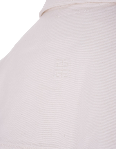 Shop Givenchy Stone Grey Denim Oversize Jacket In Bianco