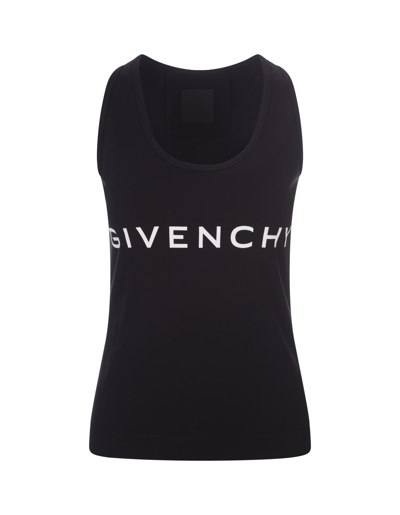 Shop Givenchy Archetype Tank Top In Black Cotton In Nero