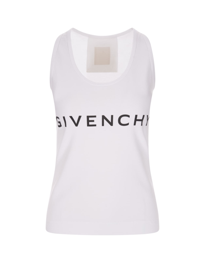 Shop Givenchy Archetype Tank Top In White Cotton In Bianco