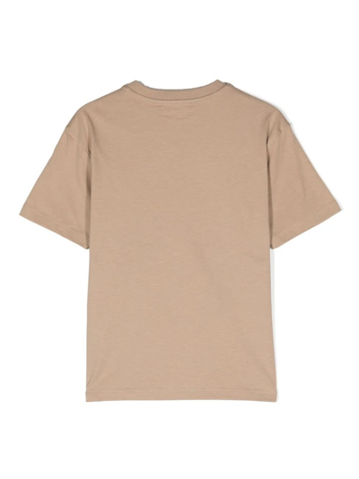 Msgm T-shirt In Marrone