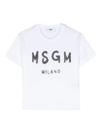 Msgm T-shirt In Bianco