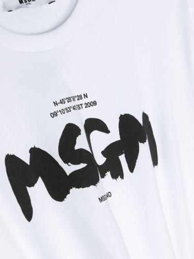 Msgm T-shirt In Bianco