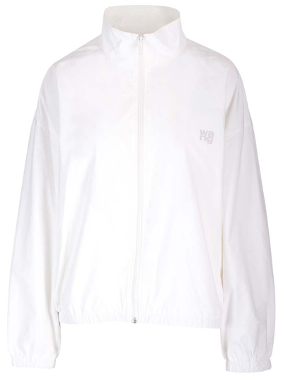 Shop Alexander Wang Zipped Track Jacket In White