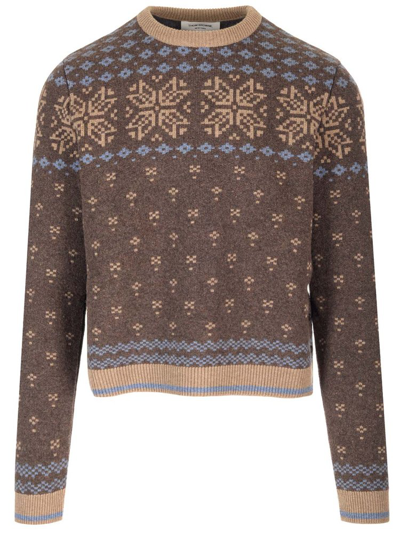 Shop Thom Browne Pattern Knitted Sweater In Multi