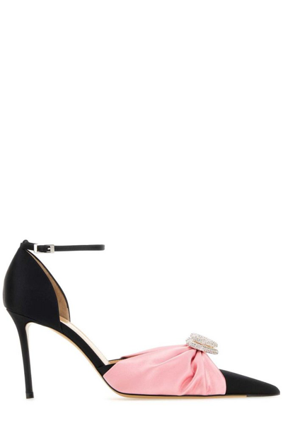 Shop Mach & Mach Bow Detailed Pointed Toe Pumps In Multi