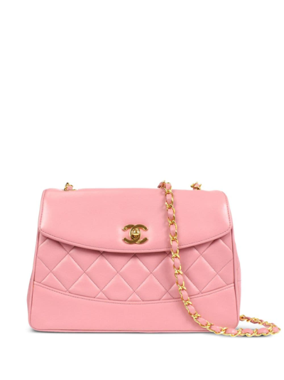 Pre-owned Chanel 1999 Diamond-quilted Shoulder Bag In Pink