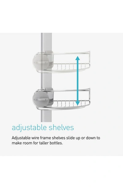 Shop Simplehuman Tension Shower Caddy In Brushed