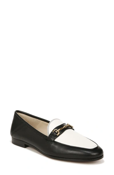 Shop Sam Edelman Loraine Bit Loafer In Black/ Bright White