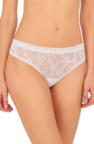 Shop Natori Bliss Allure Lace Thong In White