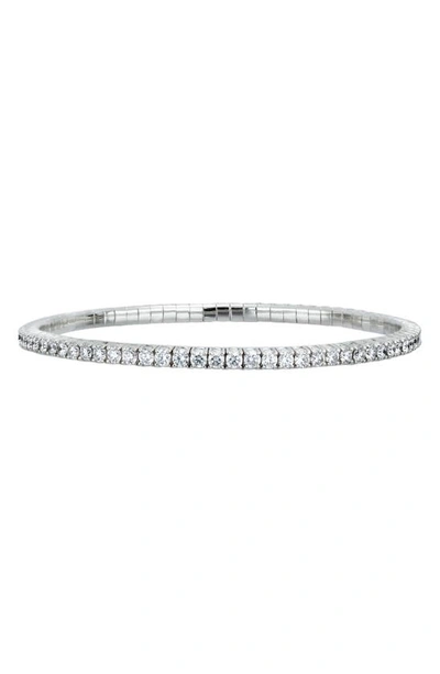 Shop Bony Levy Audrey Diamond Stretch Bracelet In 18k White Gold