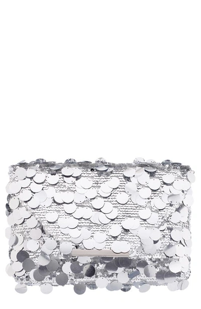 Shop Nina Umma Sequin Clutch In Silver