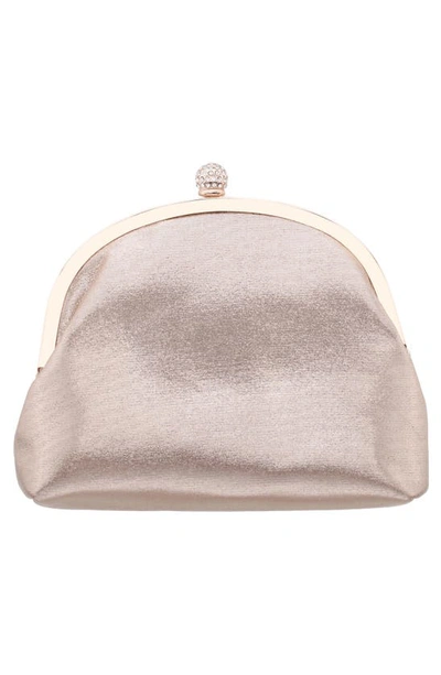 Nina Sweetie Frame Clutch In Taupe