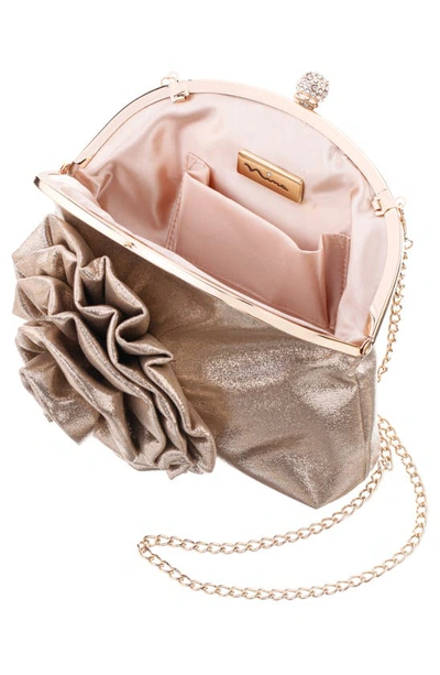 Nina Sweetie Frame Clutch In Taupe