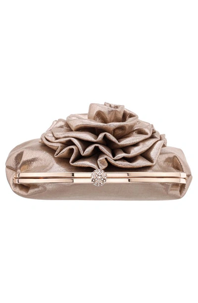 Nina Sweetie Frame Clutch In Taupe
