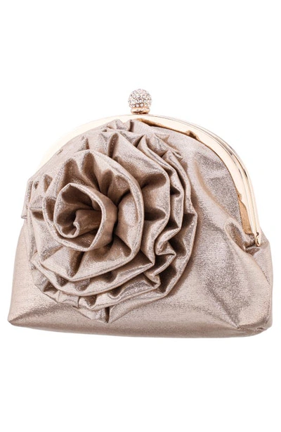 Nina Sweetie Frame Clutch In Taupe