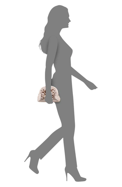 Nina Sweetie Frame Clutch In Taupe