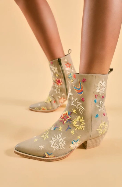 Shop Free People Bowers Embroidered Bootie In Sand