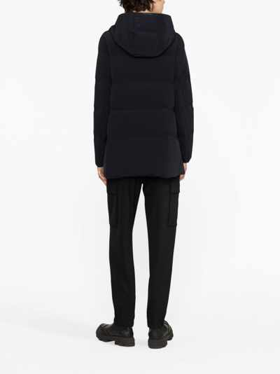 Herno Hooded Padded Coat In Black